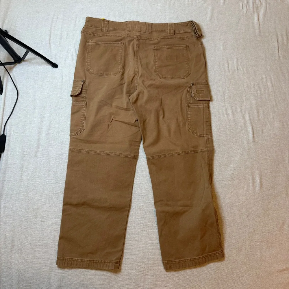 Duluth Trading Co Flex Fire Hose Cargo Pants Mens 40x30 Brown Workwear Utility